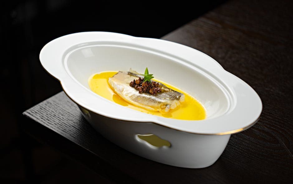 Flyndre med champagne-druer og vermutsaus