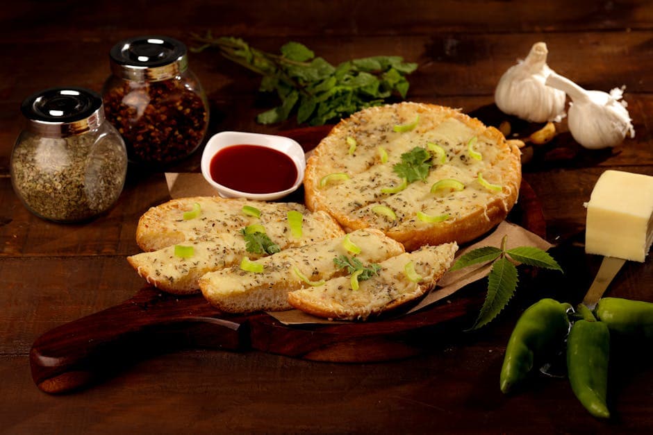 Gjærfri focaccia med parmesan og basilikum