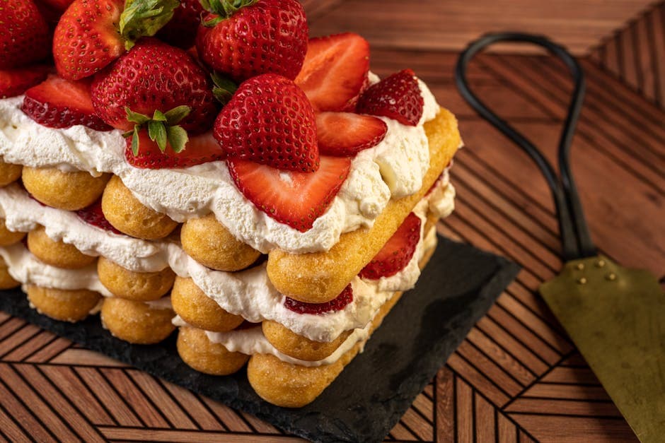 Sommerfrukt-shortcake med mascarponekrem