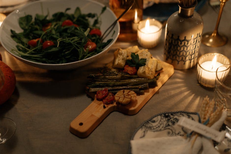 Ristet aspargessalat med mandarinvinaigrette