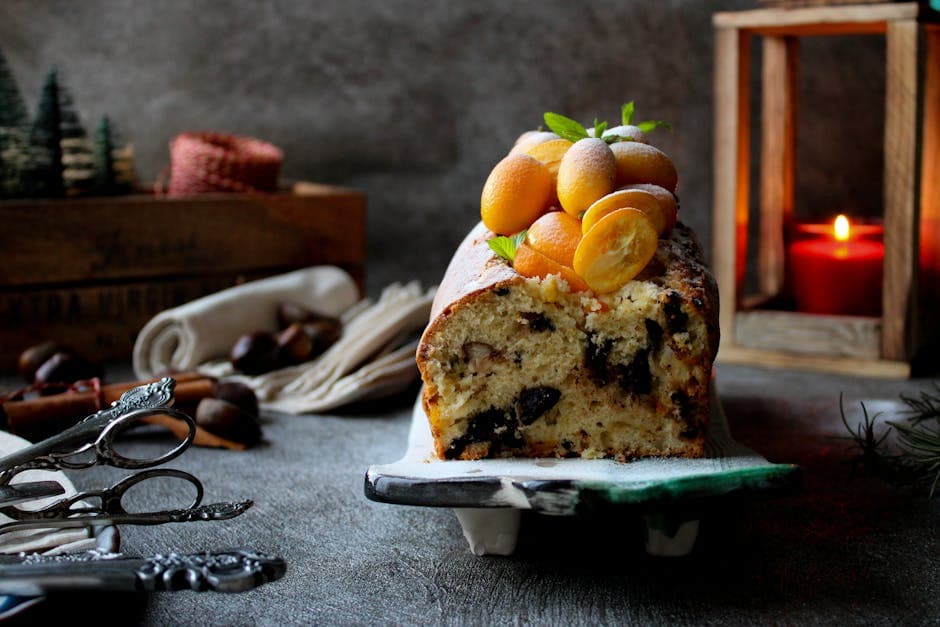 Hasselnøttkremkake med honning-kumquats