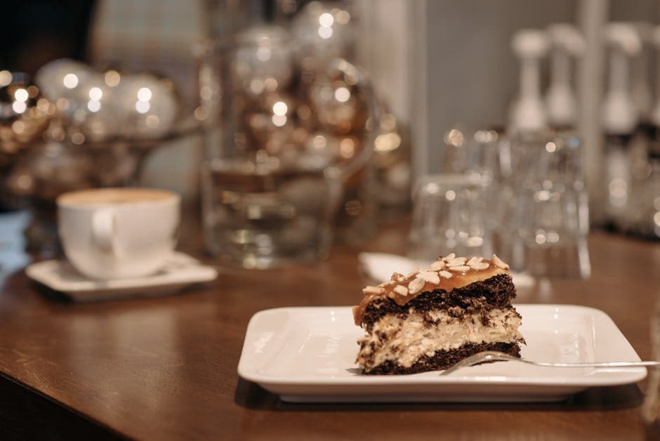 Frossen mandel- og cappuccino-dacquoise