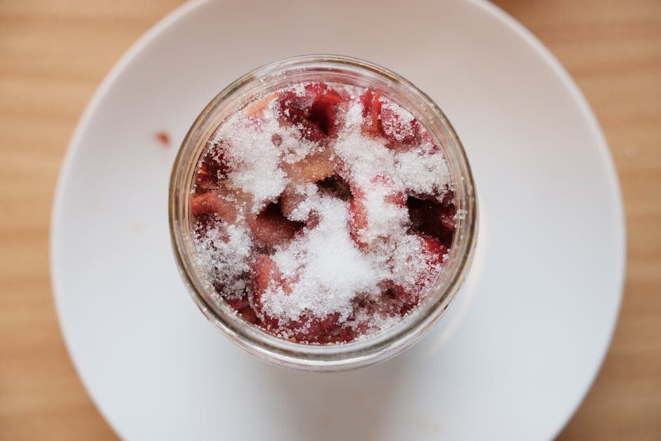 Raskt syltede jordbær med balsamico