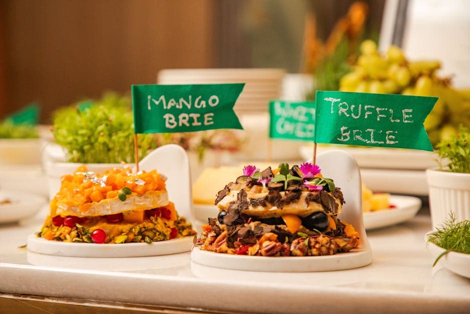 Bakt brie med mango chutney og cashewnøtter