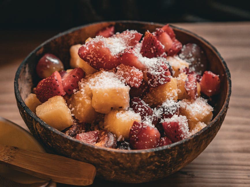 Rask og kremet fruktsalat med kokos