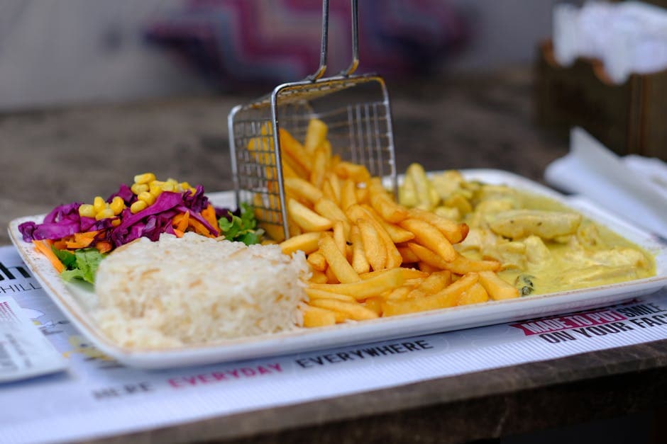 Fransk potetsalat med sprø pommes frites