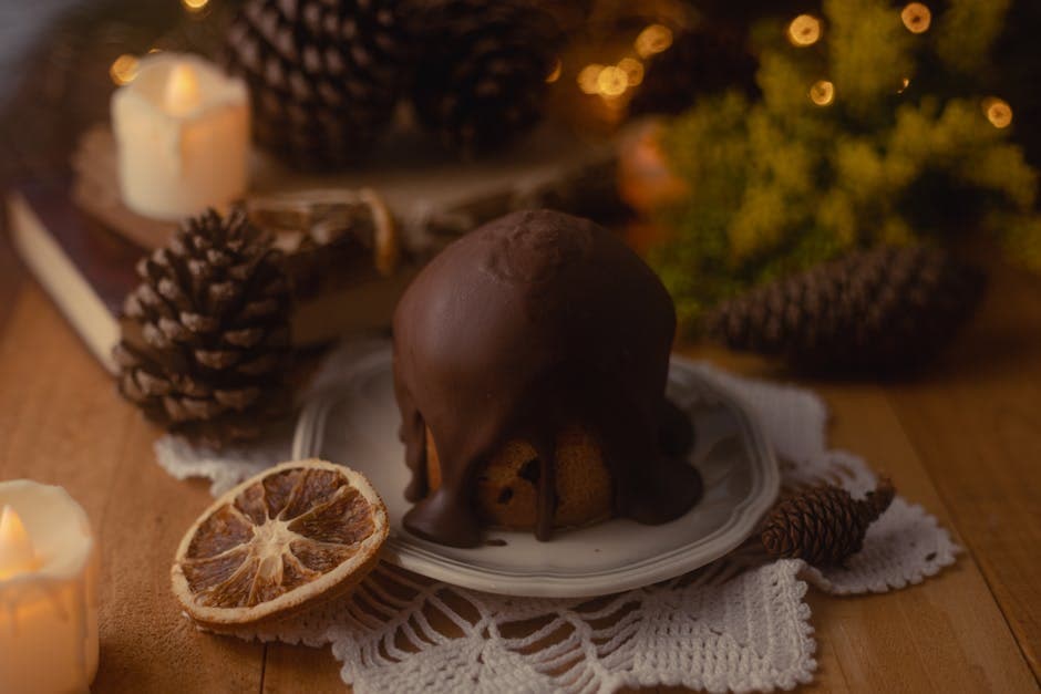 Dekorative sjokoladelys med bordplasseringer