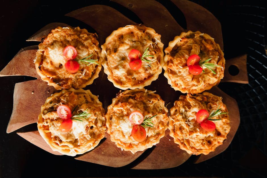 Mini-terter med gruyère og sopp