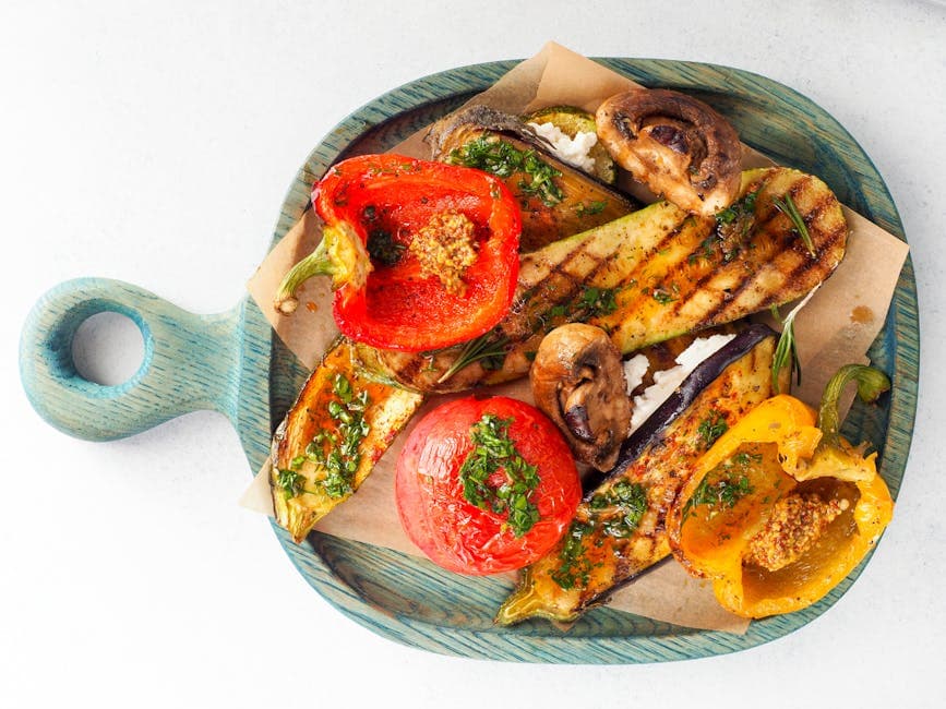 Grillet grønnsaksfat med urtemarinade