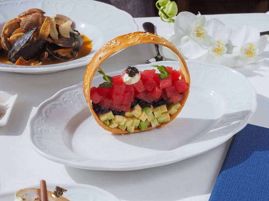 Tunfisktartar på sprø potetgaufretter