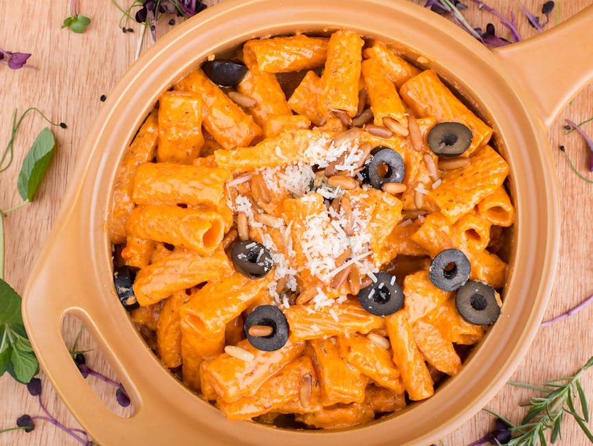 Ditaloni med ricotta og ristede nøtter