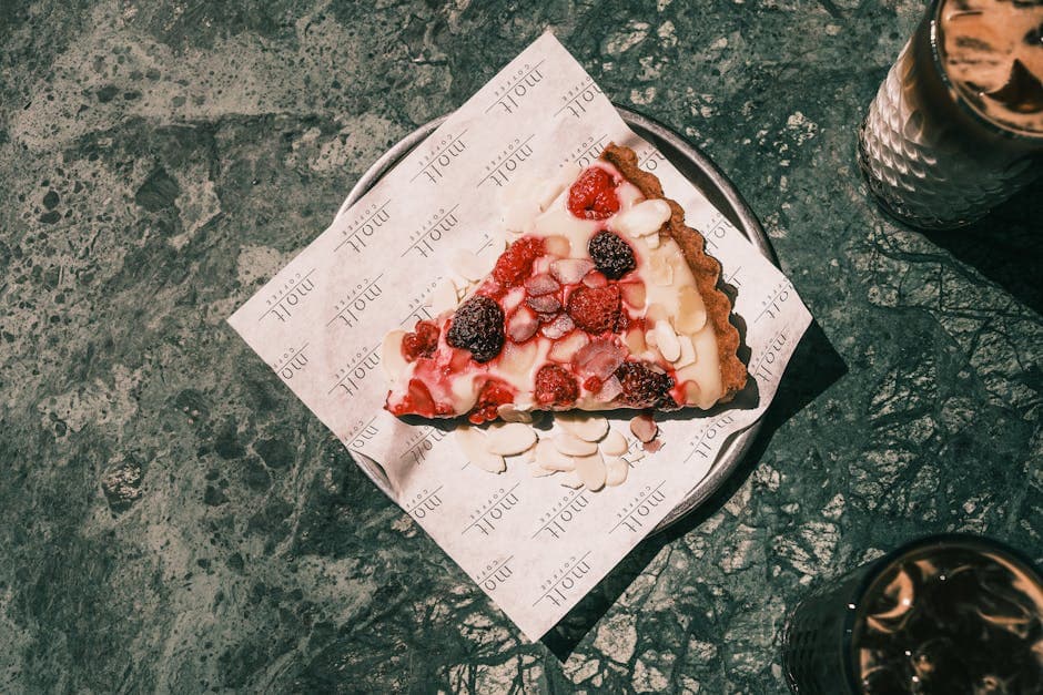 Fruktterte med brunet smør