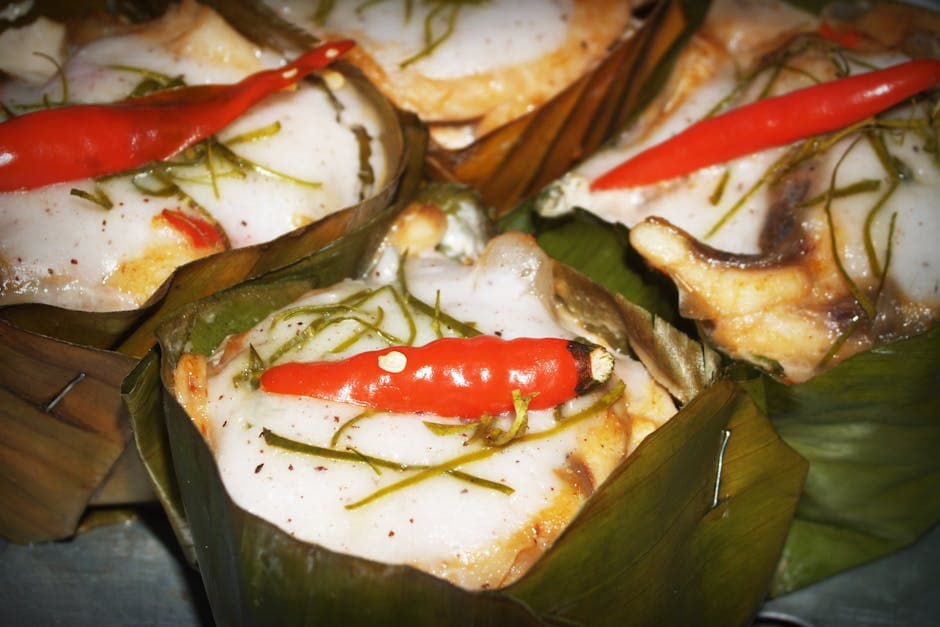 Mahi mahi i bananblad med sitrus og chili