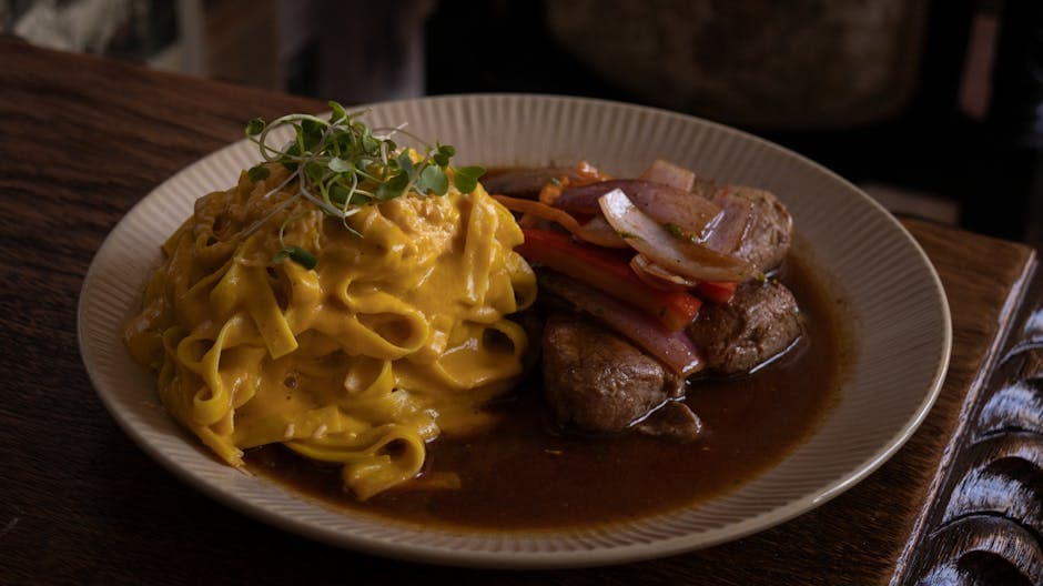 Biff Ragu med sitron- og pepperfettuccine