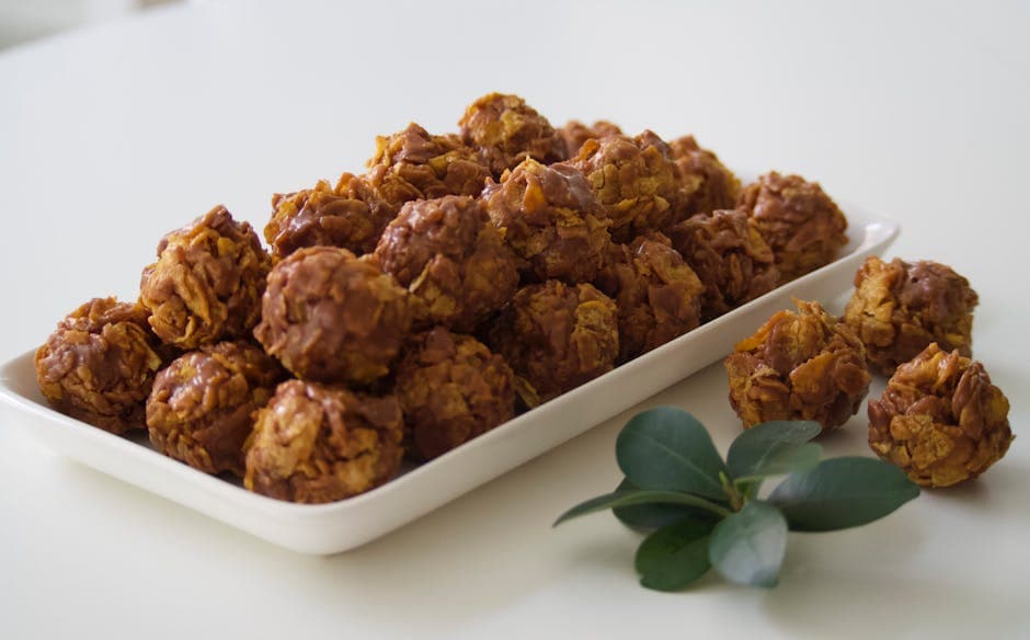 Sprø riskuler med peanøtt og sjokolade