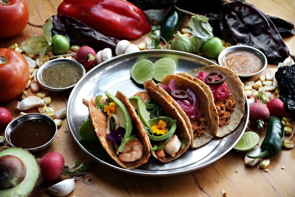 Carnitas med syltede grønnsaker og kaktussalat