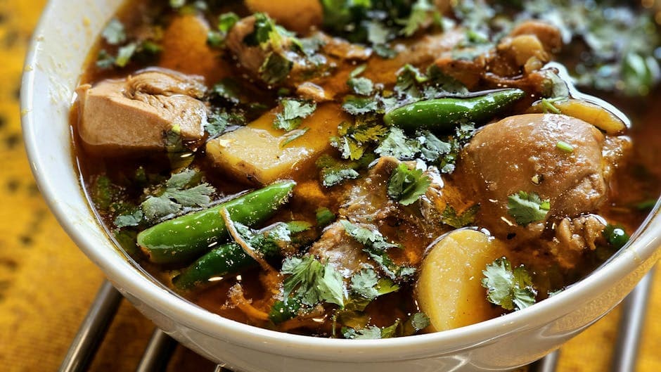 Senegalesisk kyllingsuppe med karri