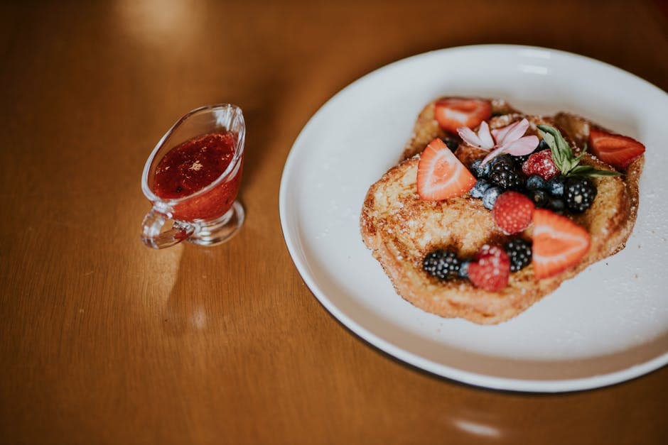 Fylt French Toast med guava og jordbær