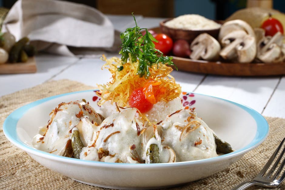 Kremet kylling Stroganoff med sopp