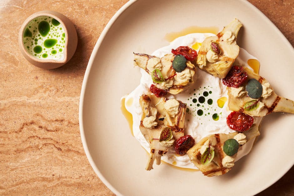 Grillede artisjokkhjerter med spinat- og artisjokkdip