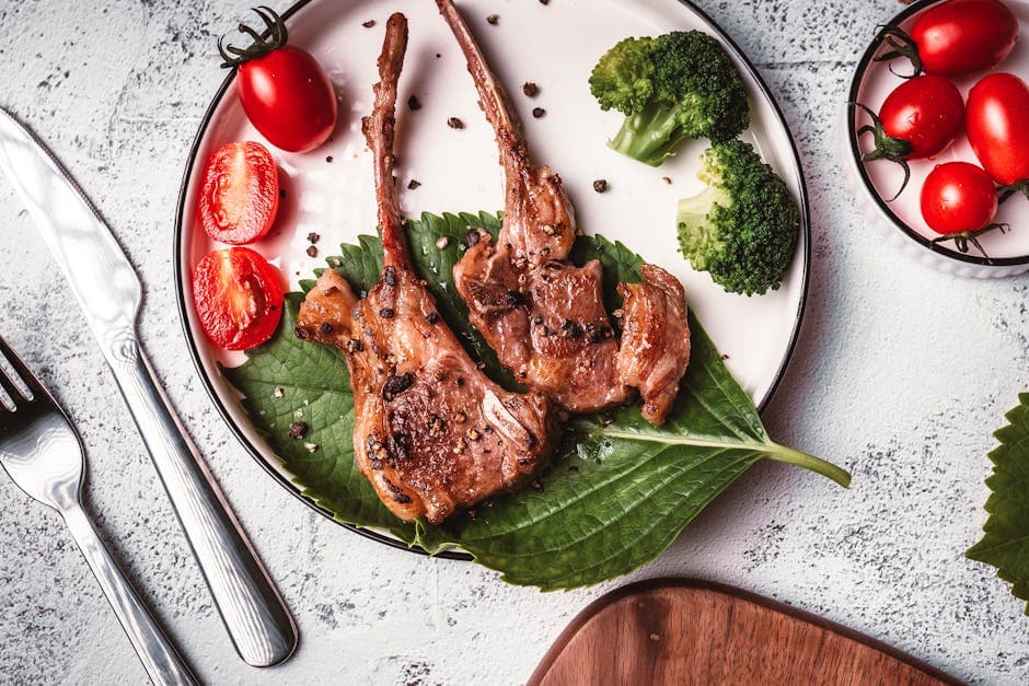 Lammekoteletter à la provençale med urtesaus