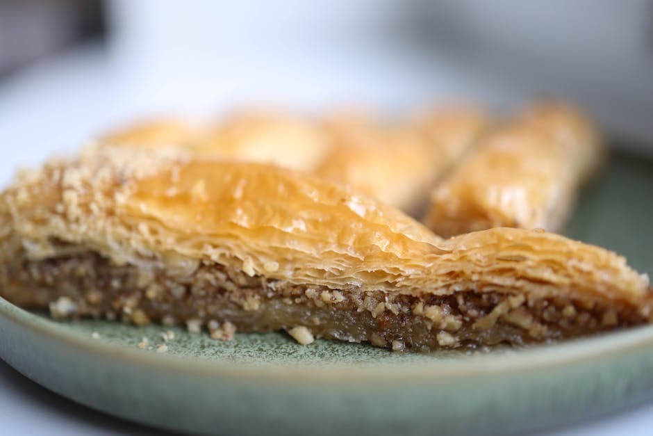Mandelbaklava med appelsinsirup
