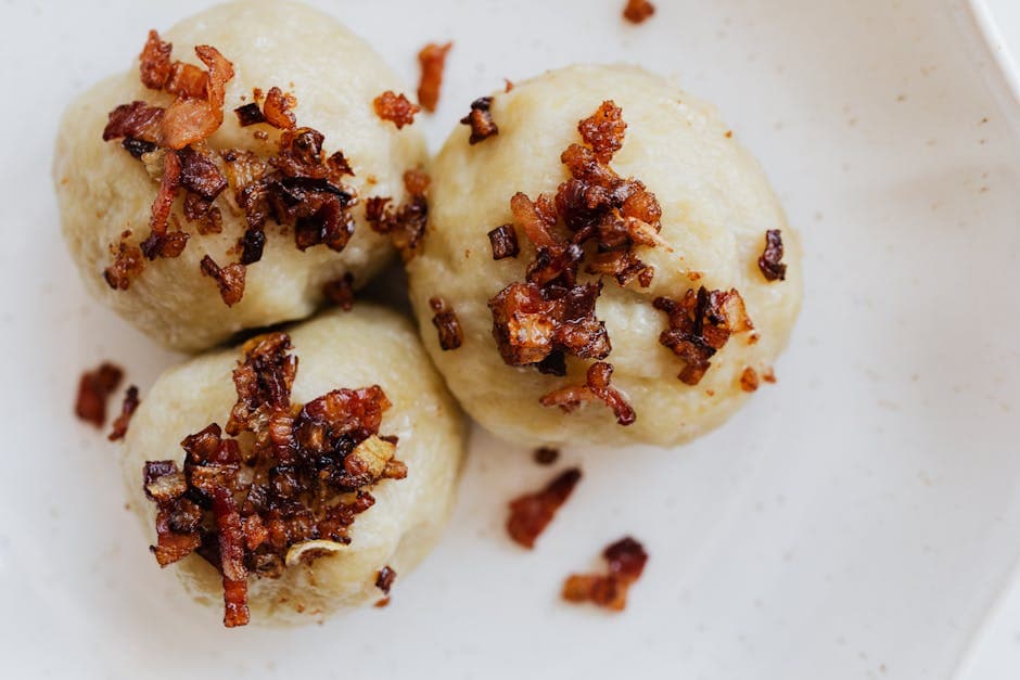 Tyske dumplings med bacon og persille