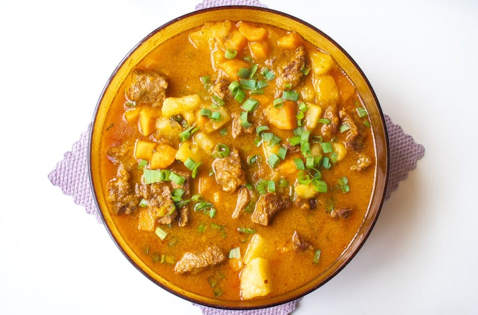 Calypso biffsuppe med søtpotet og kokosmelk