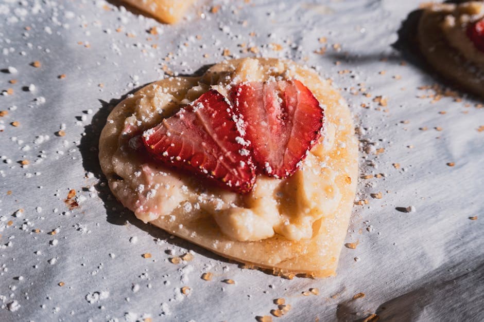 Brie-fylt butterdeig med balsamicojordbær