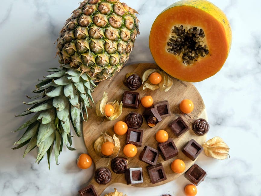 Sjokolademodell med fruktjuveler