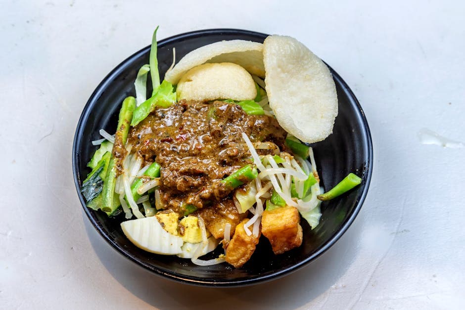 Gado Gado (Kokte grønnsaker med peanøttsaus)