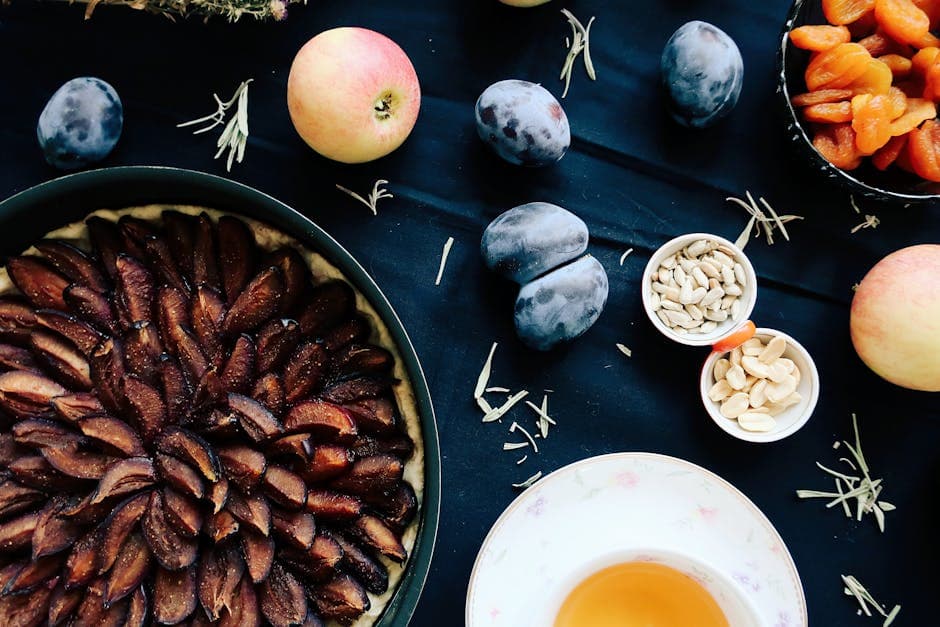 Plommekake Tatin med karamell