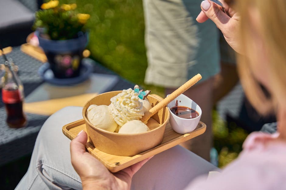 Kremet vaniljeis med ekte vanilje