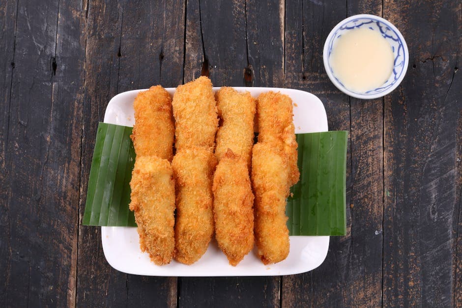 Sprø bananvårruller med brunt sukker