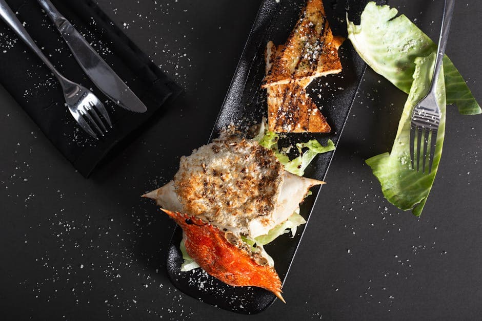 Karibiske grillede krabbekaker med mangosalsa