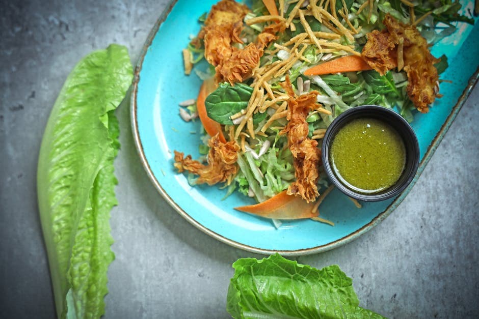 Moo Shu-inspirerte grønnsakspannekaker med vannkarsesalat