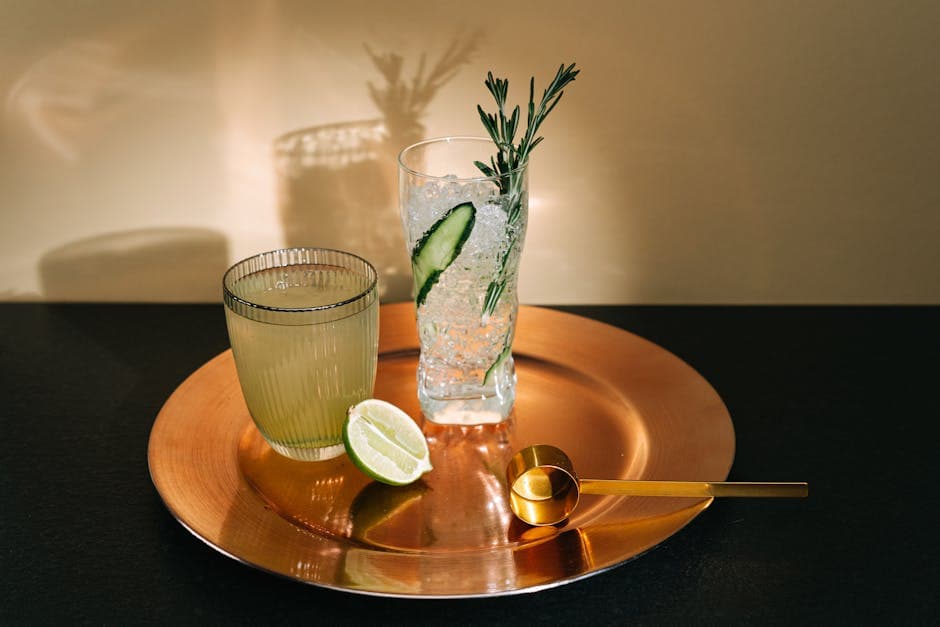 Forfriskende agurk- og saké-shots