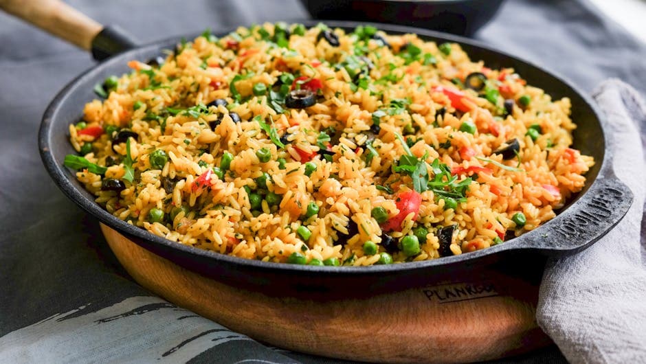 Gul ris med duerter (Arroz con gandules)