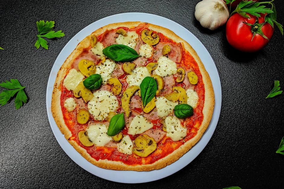 Vegetarisk tortilla-pizza med sommergrønnsaker