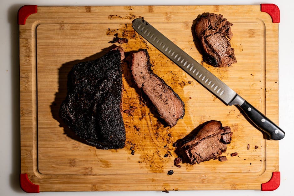 Hvitløksmarinert brisket med paprika