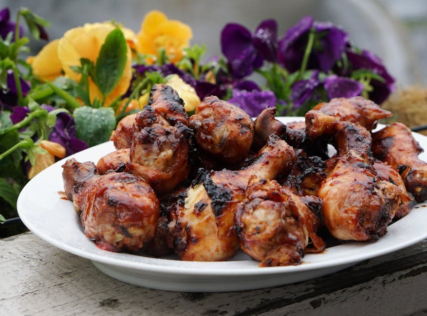 Grillede kyllinglår med paprikamarinade