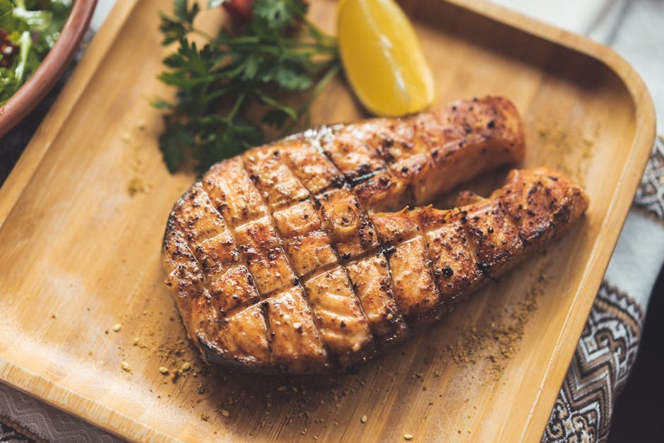 Grillet ingefærmarinert laks