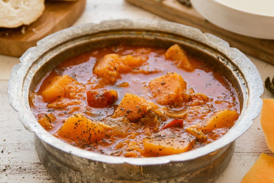 Kjøttdeiggryte med squash og tomater