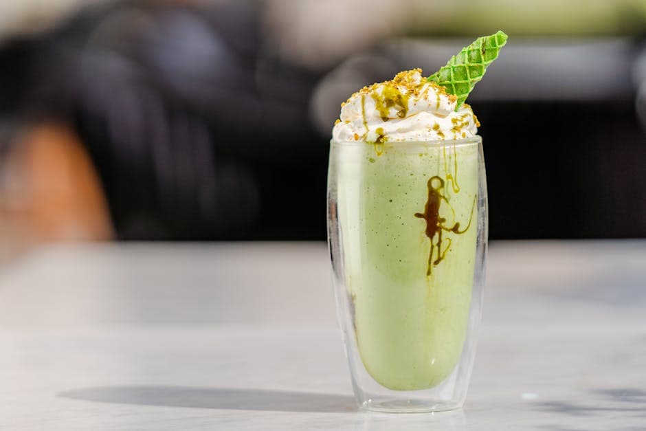 Grønn Shamrock Shake med spinat og peppermynte