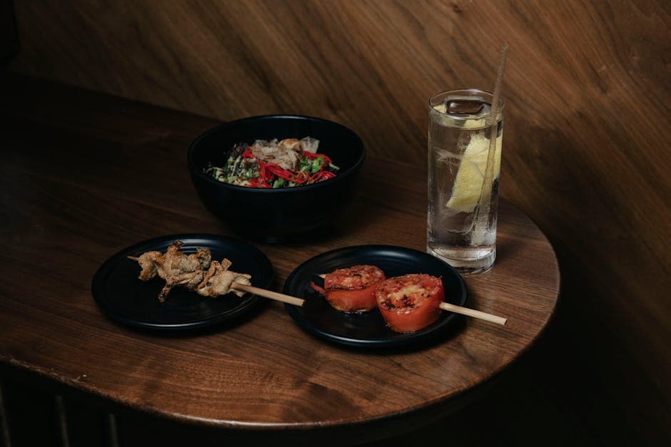 Kamskjellspyd med mojito-marinade og fylte tomater