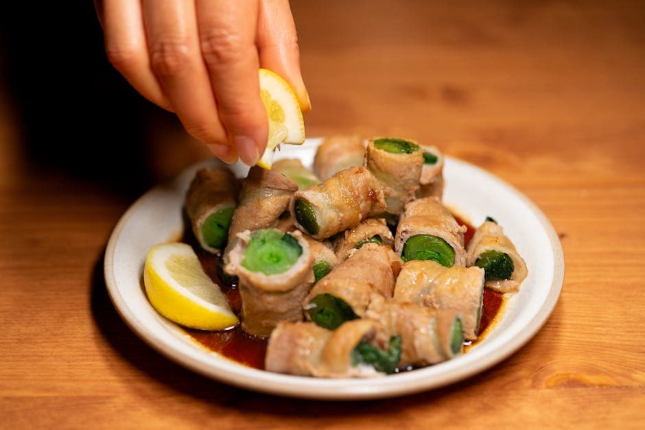 Svinekoteletter med soju- og sitronsaus