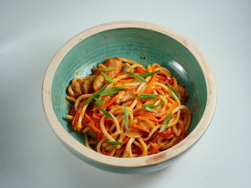 Kremet Curry Udon med grønnsaker