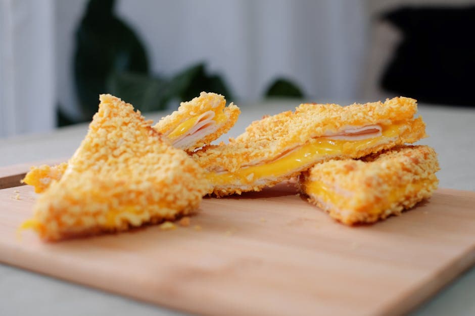 Grillet ost- og skinkegrateng til brunsj