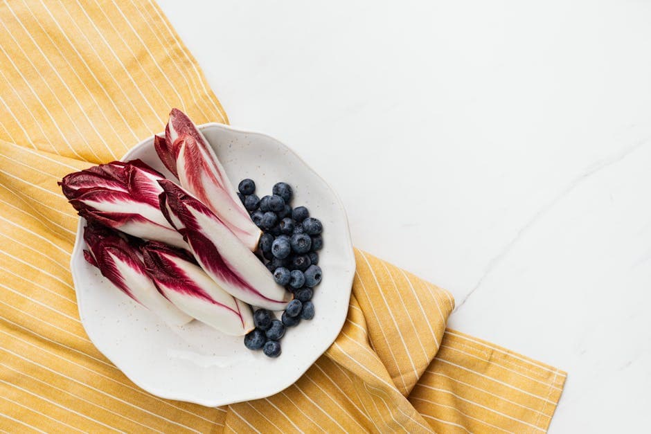 Bakt salat med radicchio og endiv