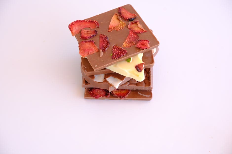 Jordbærhjerte-sjokoladebark